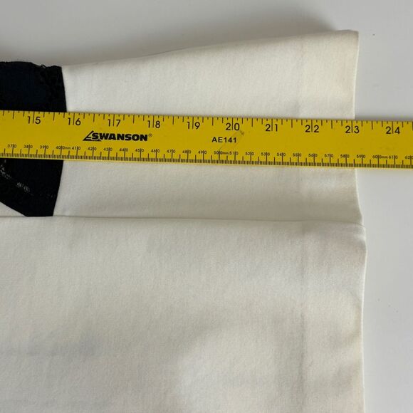 Rebecca Taylor Ivory Black Lace Peplum Top 10 - Picture 8 of 9